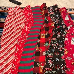 Lot of 6 holiday leggings